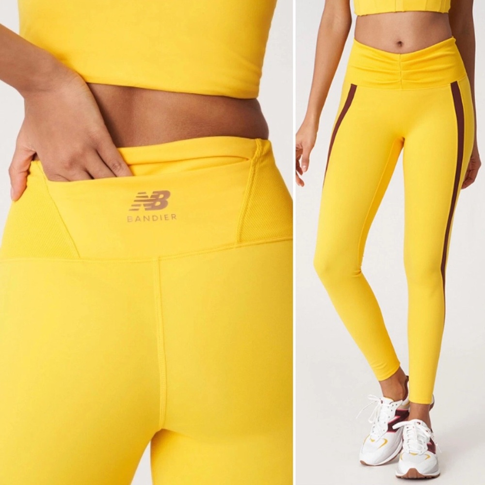 New Bandier New Balance Yellow‎ Athletic Leggings